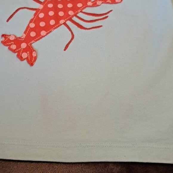 Baby Boden girls 2-3 years lobster applique short sleeve shirt, has a few marks - Picture 7 of 7